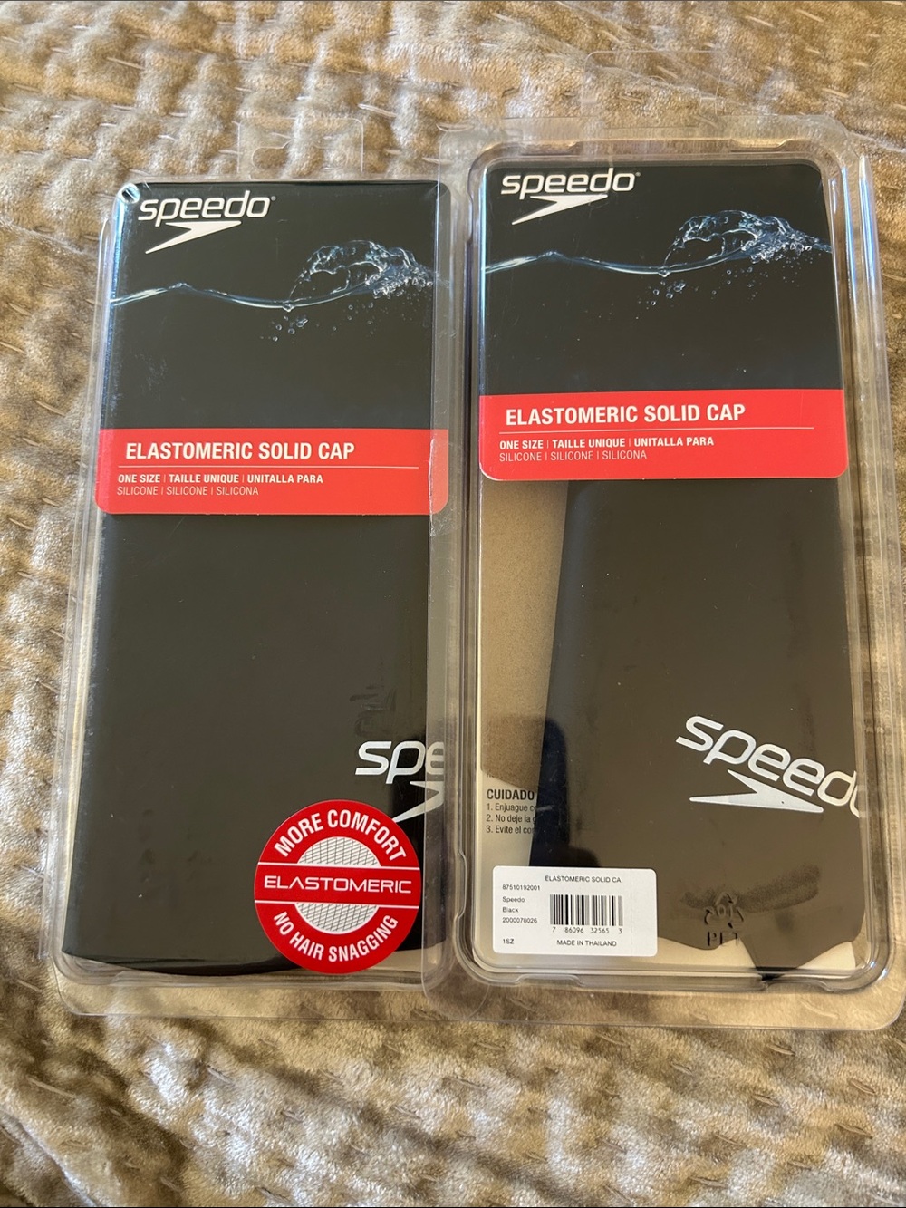 Speedo swim cap- brand new both for 12 $ total